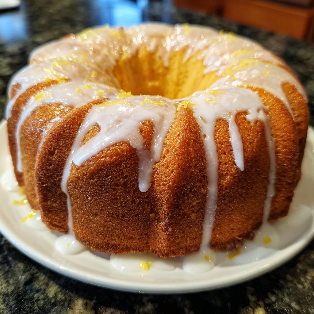 Zitronenkuchen mit Glasur