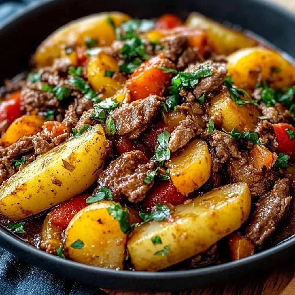Bauerntopf mit Hackfleisch, Kartoffeln & Paprika