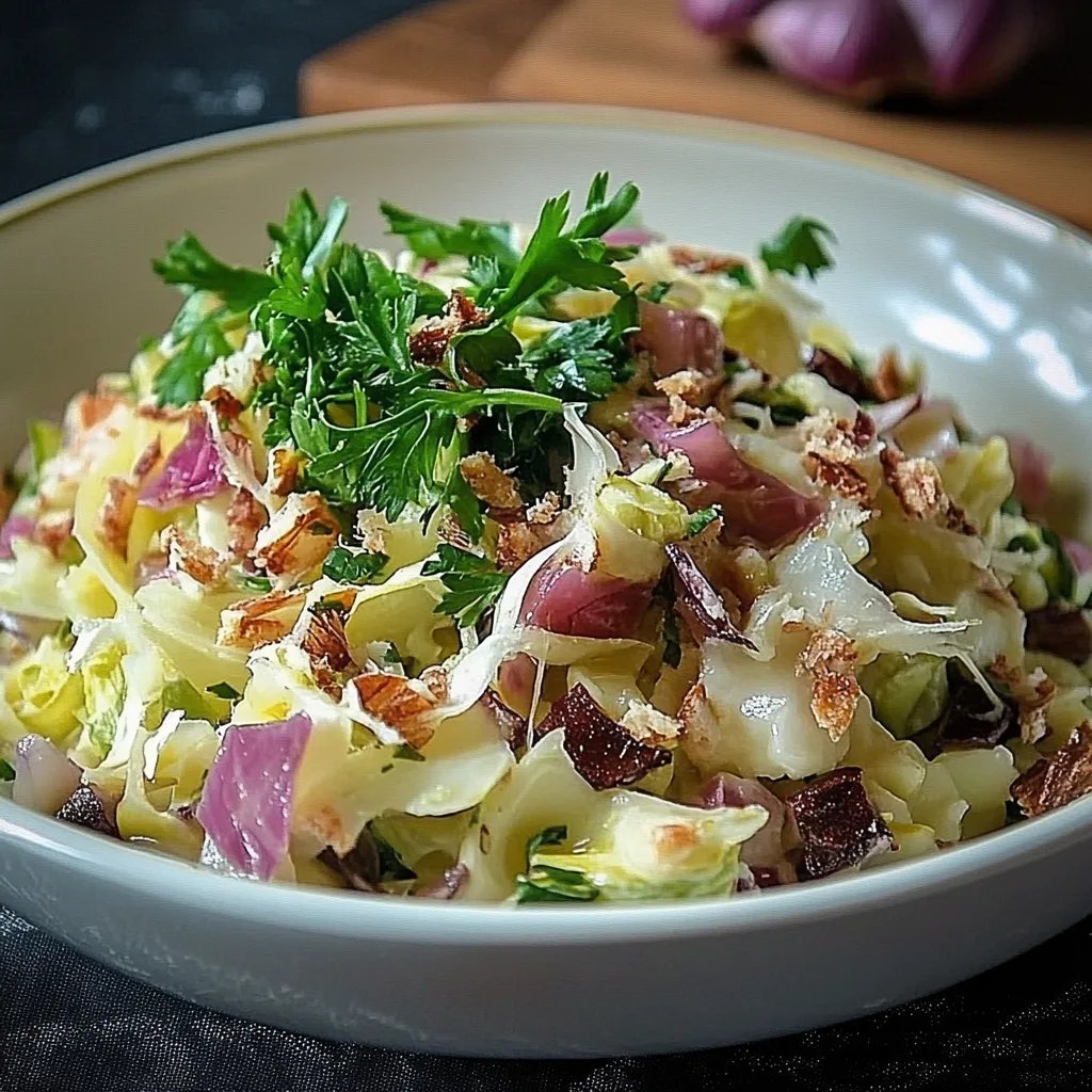 Bayerischer Krautsalat mit Rinderbauchspeck