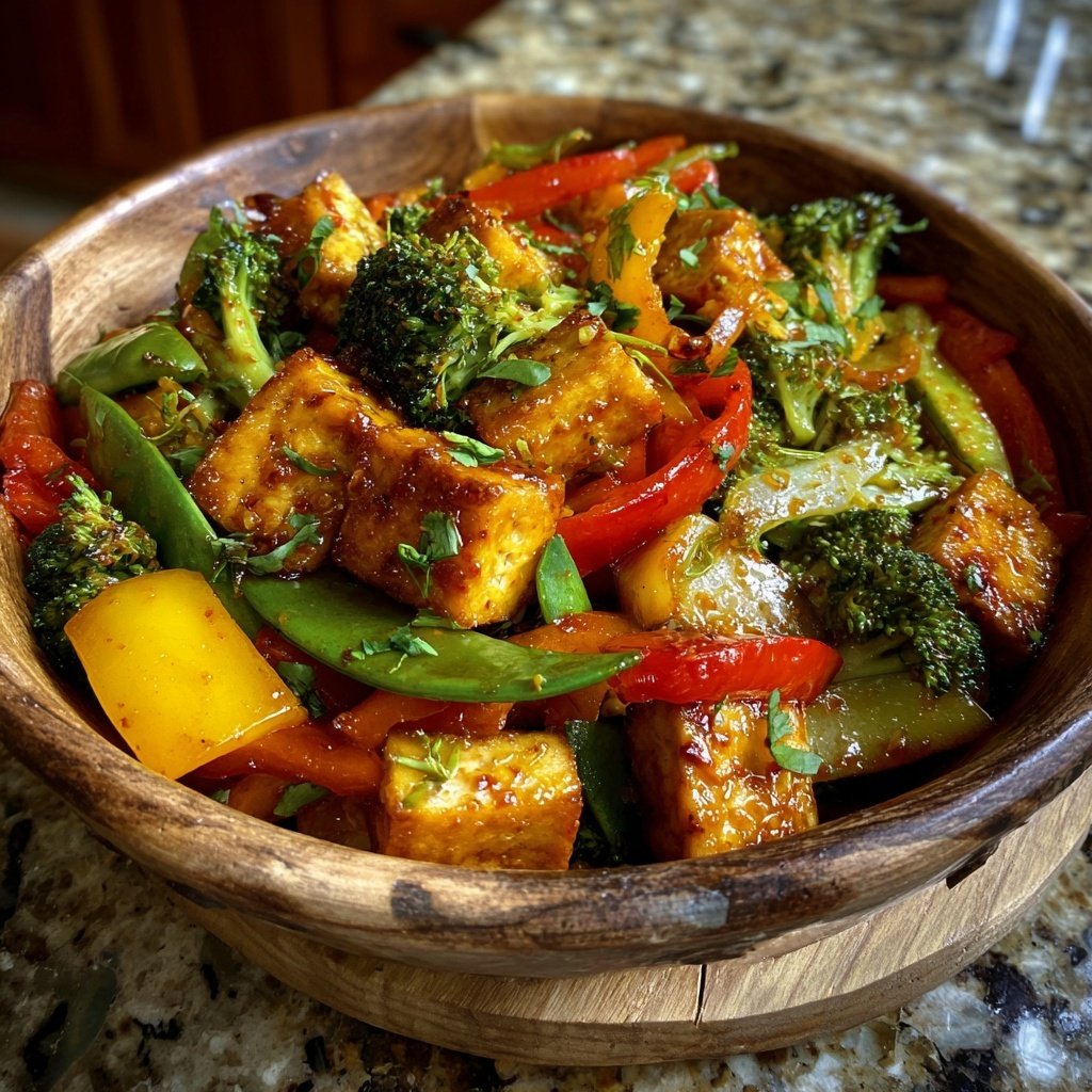 Kalorienarme Gemüsepfanne Mit Tofu