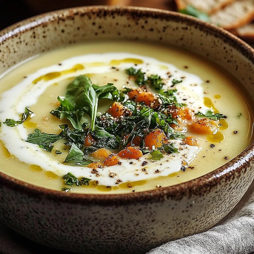 Cremige toskanische weiße Bohnen-Suppe