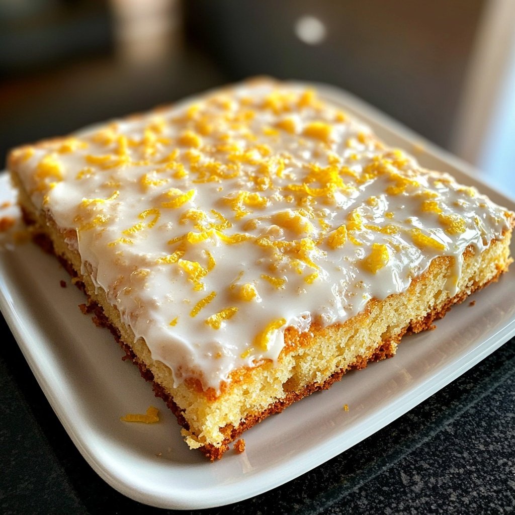 Zitronenkuchen mit Joghurt Glasur