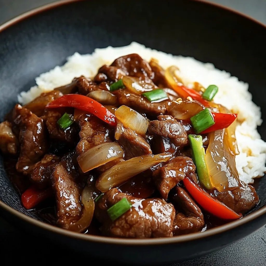 Chinesisches Rindfleisch mit Zwiebeln