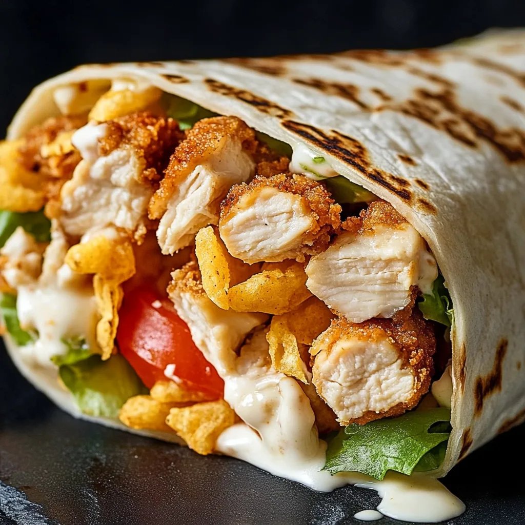 Knuspriger Chicken Ranch Snack Wrap
