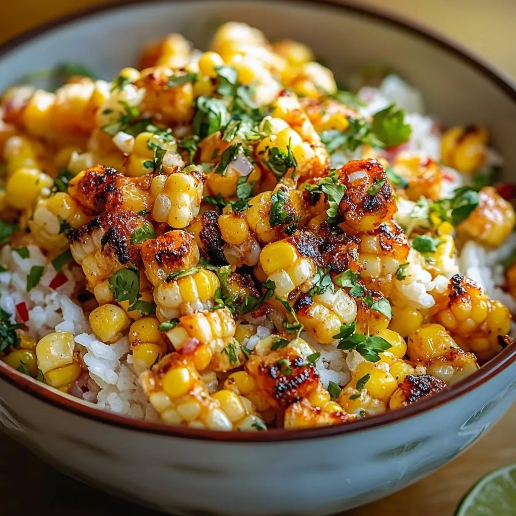 Street Corn Hähnchen Reis Bowl