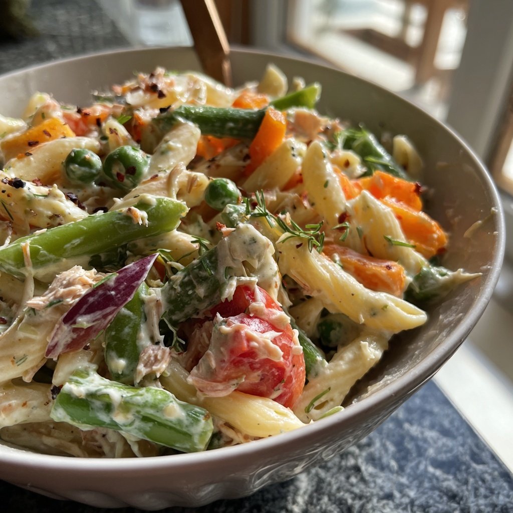 Mediterraner Nudelsalat Mit Thunfisch