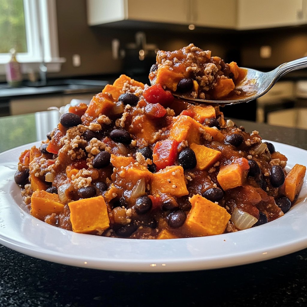 Chili sin Carne mit Süßkartoffeln