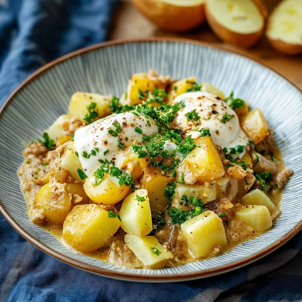 Senf-Rahm-Spitzkohl mit Kartoffeln und Ei