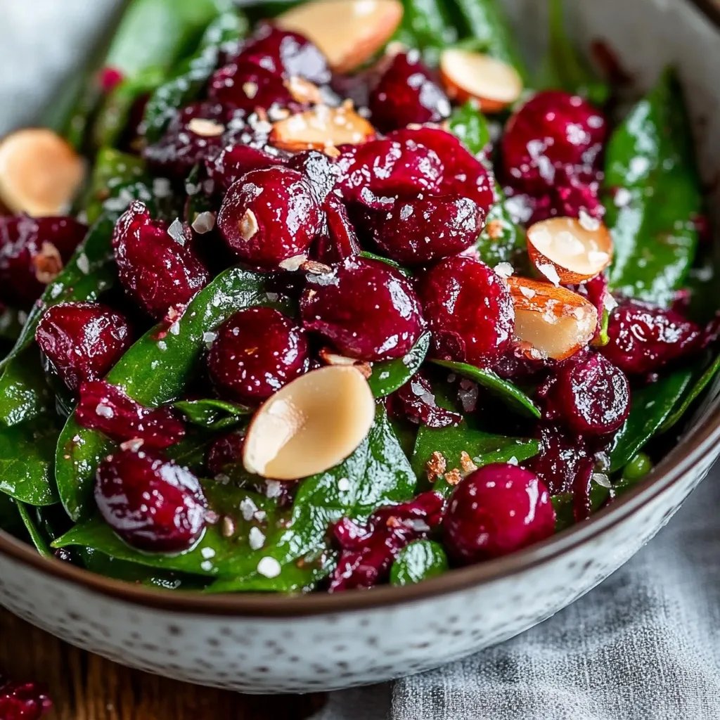 Leckerer Weihnachts-Cranberry-Spinat-Salat