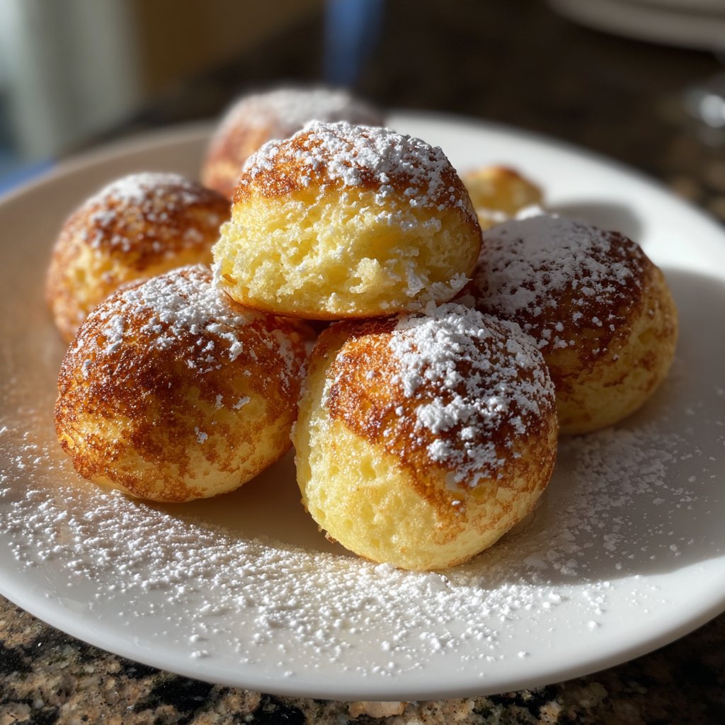 Quarkbällchen mit Joghurtteig