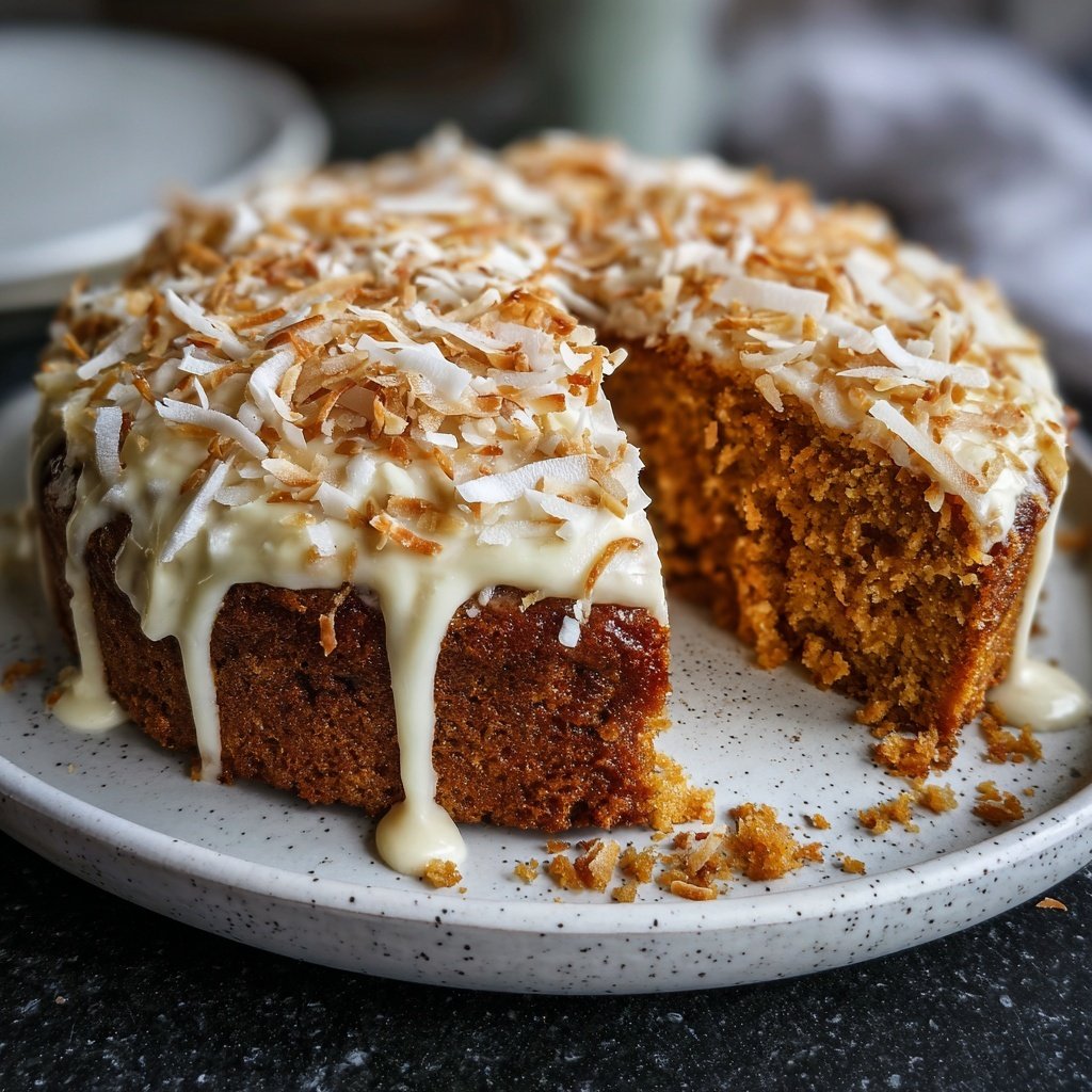 Karottenkuchen Mit Kokosraspeln