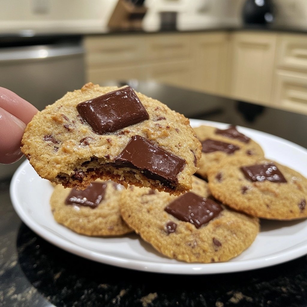 Weiche Mandel-Zimt-Cookies mit dunkler Schokolade
